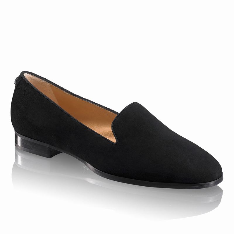 Black Russell And Bromley Smoking Women's Dress Flats | YAN10052FR
