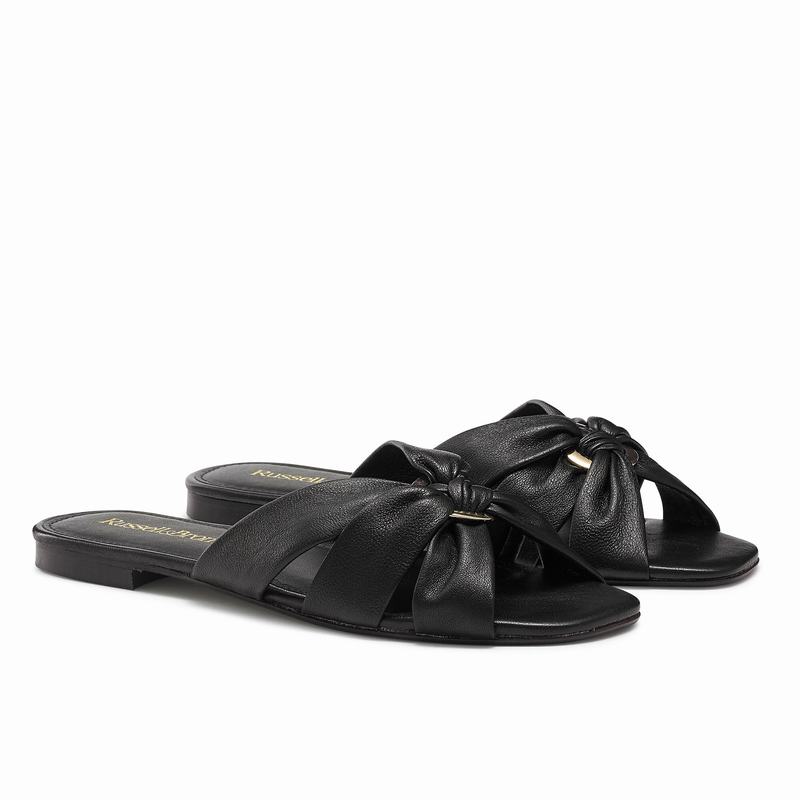 Black Russell And Bromley Softknot Women's Mules | UTV721GC