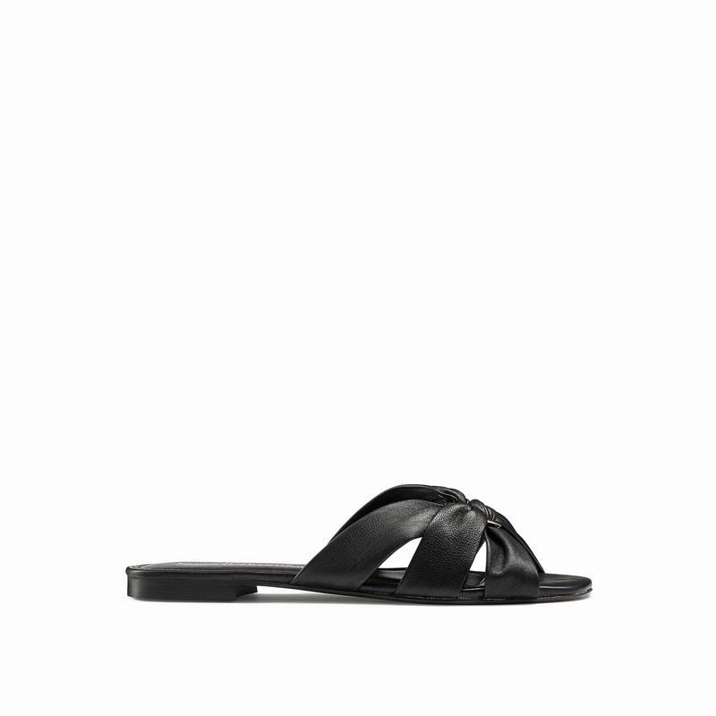 Black Russell And Bromley Softknot Women\'s Mules | UTV721GC
