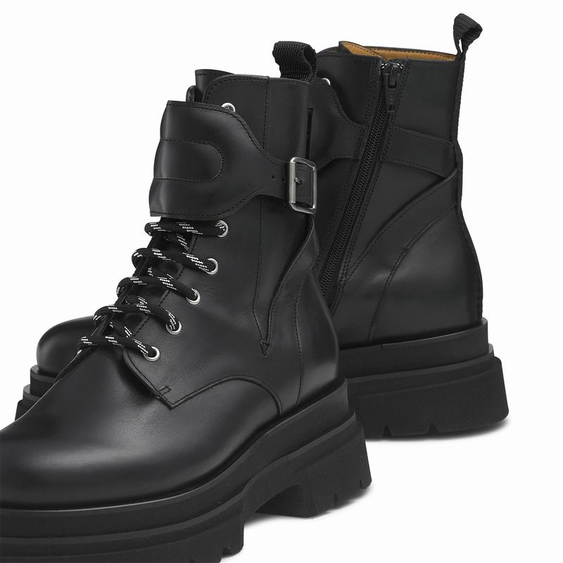 Black Russell And Bromley Soho Women's Lace Up Boots | DEW3423PV