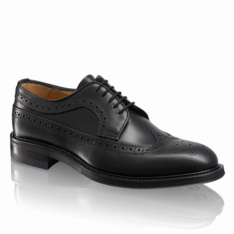 Black Russell And Bromley Southport Men's Derby Shoes | OMC1580XD