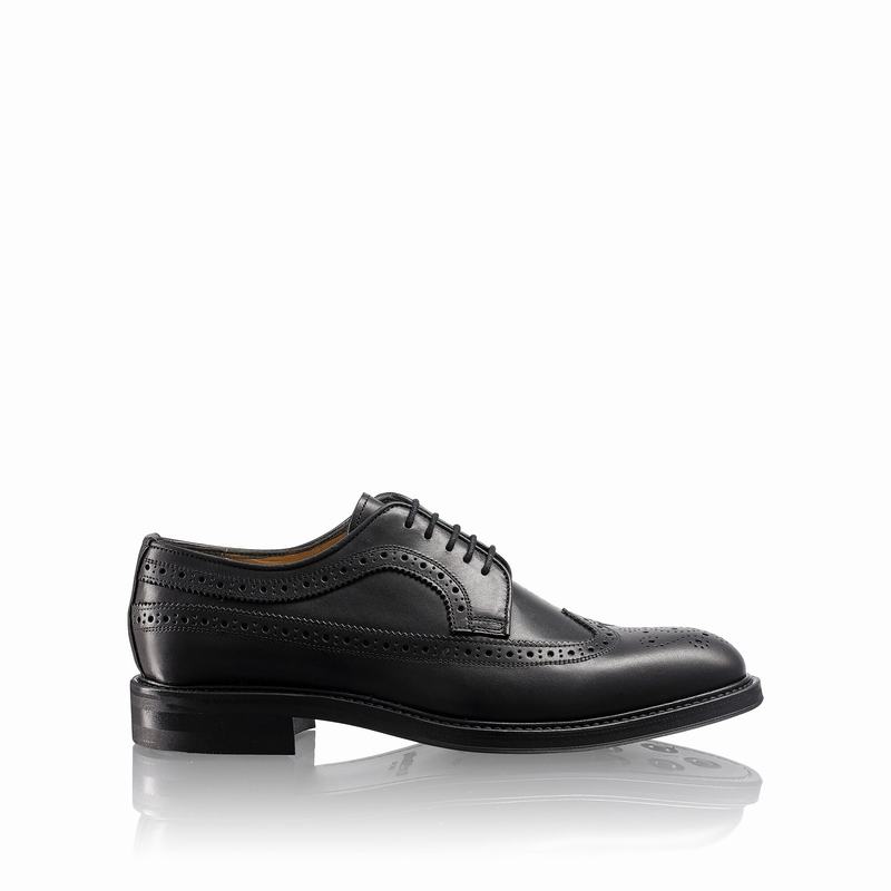 Black Russell And Bromley Southport Men\'s Derby Shoes | OMC1580XD