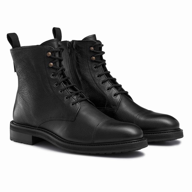 Black Russell And Bromley Stomp Men's Lace Up Boots | CSX5462LK