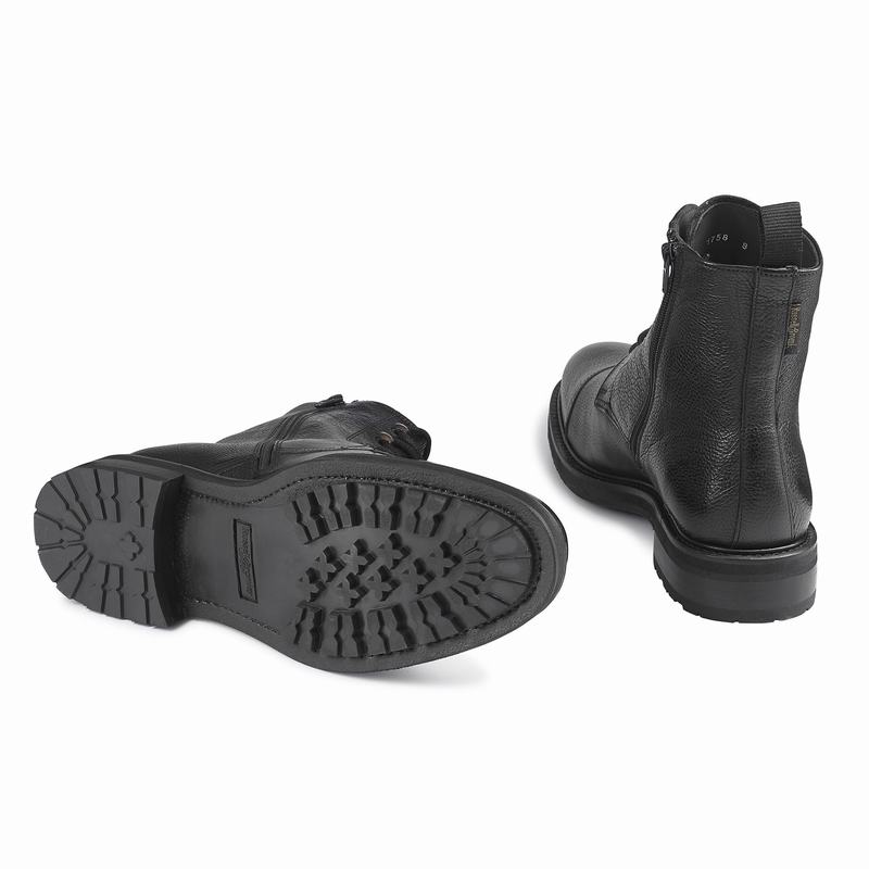 Black Russell And Bromley Stomp Men's Lace Up Boots | CSX5462LK