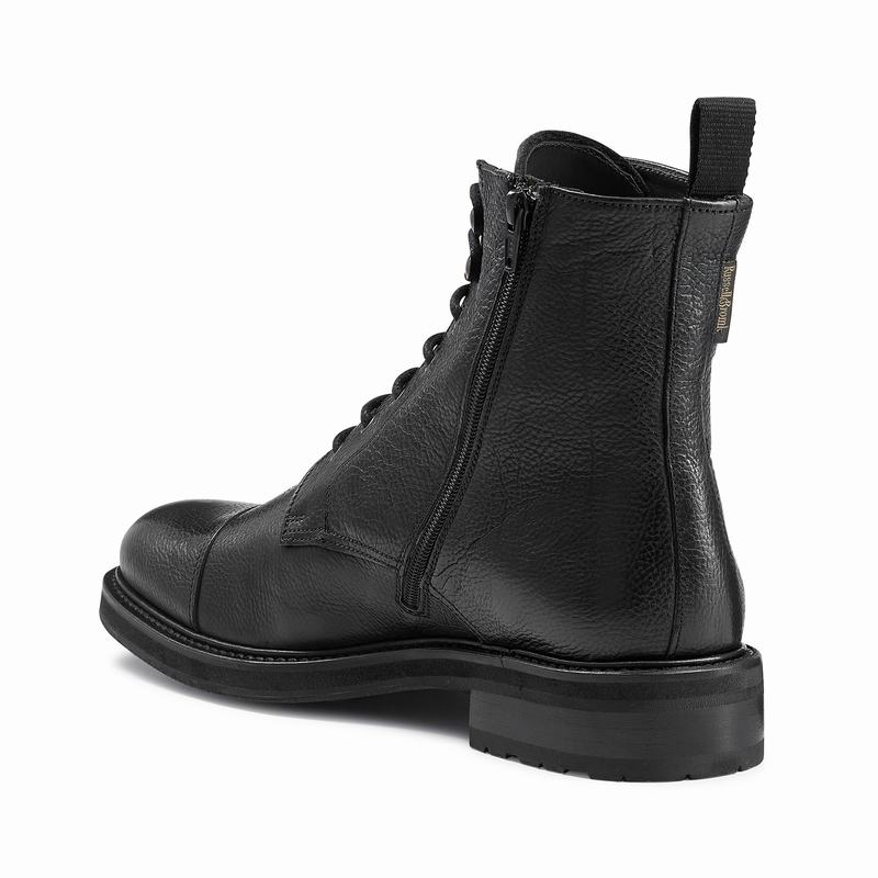 Black Russell And Bromley Stomp Men's Lace Up Boots | CSX5462LK