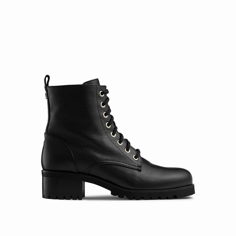 Black Russell And Bromley Stomper Women\'s Ankle Boots | RWB5027TH