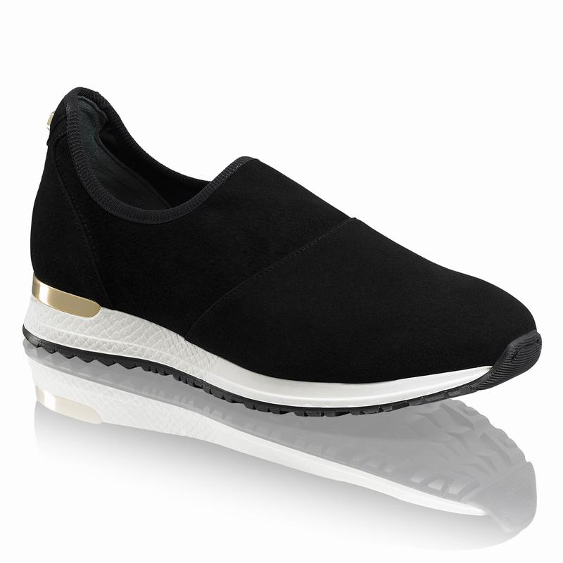 Black Russell And Bromley Stretchout Women's Slip On Trainers | WUB7755HC
