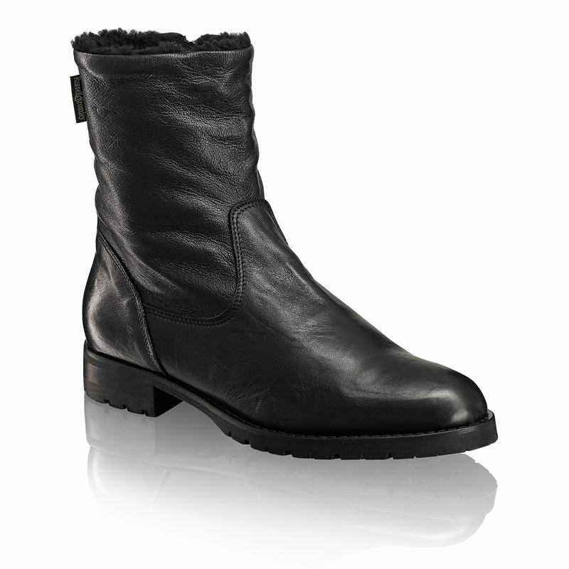 Black Russell And Bromley Teddy Women's Ankle Boots | VKV7916KU