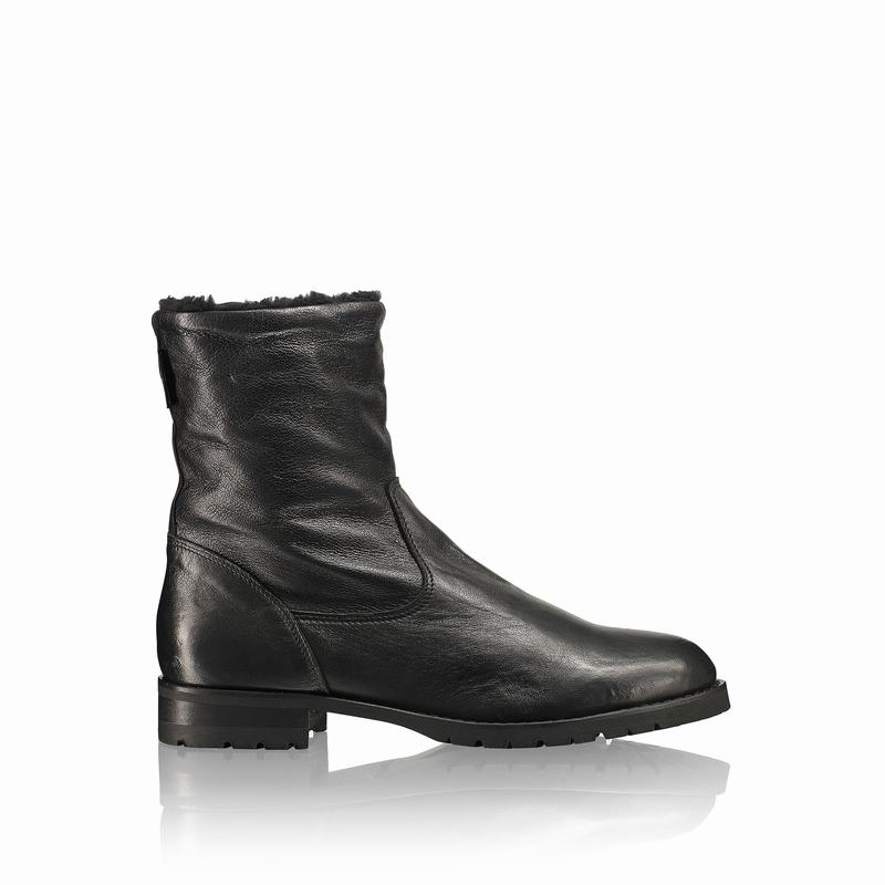 Black Russell And Bromley Teddy Women\'s Ankle Boots | VKV7916KU