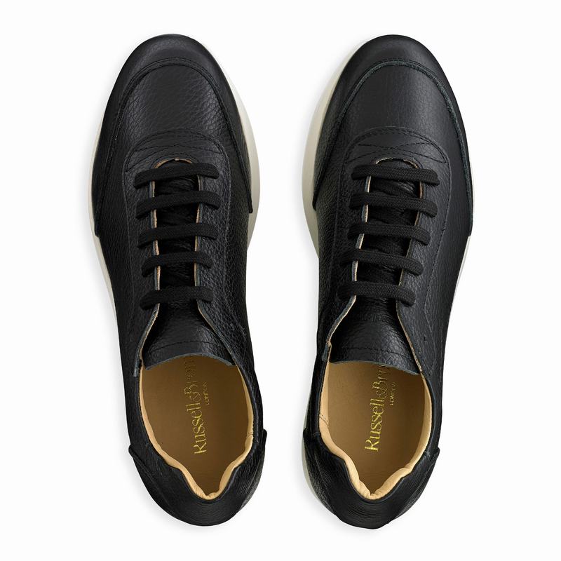 Black Russell And Bromley Throwback Women's Platform Sneakers | SKY116WC