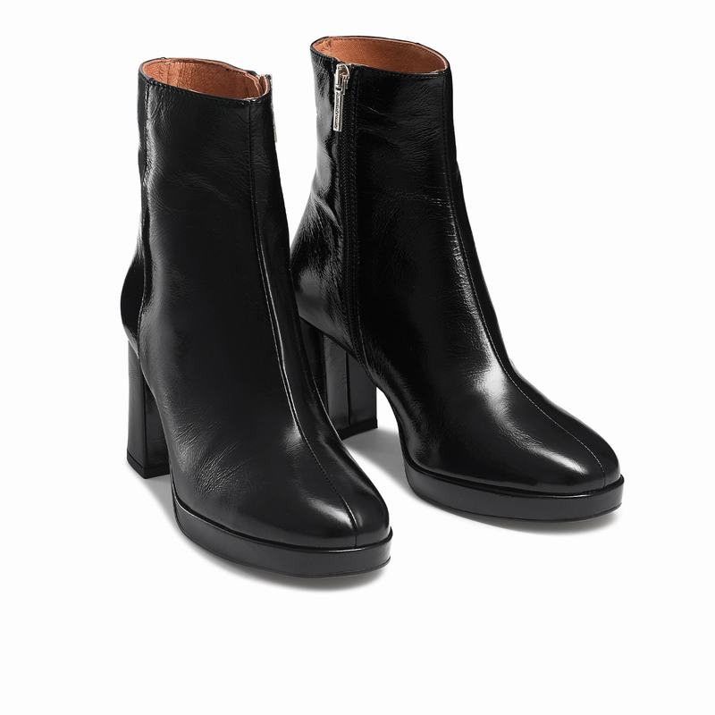 Black Russell And Bromley Twiggy Women's Ankle Boots | ILH617DS