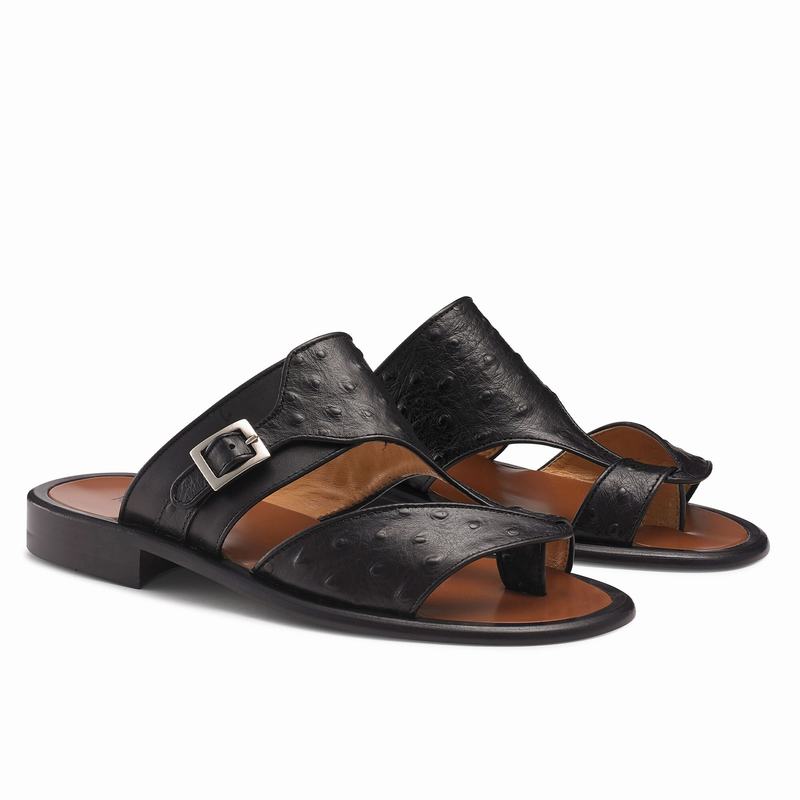 Black Russell And Bromley Valentia Men's Sandals | MNJ4065QE