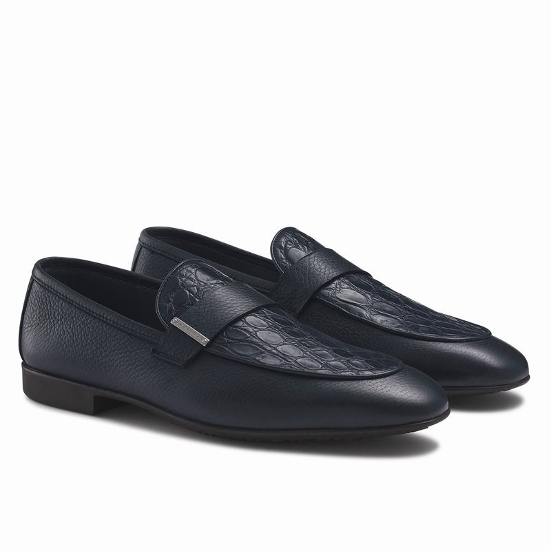 Blue Russell And Bromley Bellagio Men's Slip On Shoes | DTZ5525WR