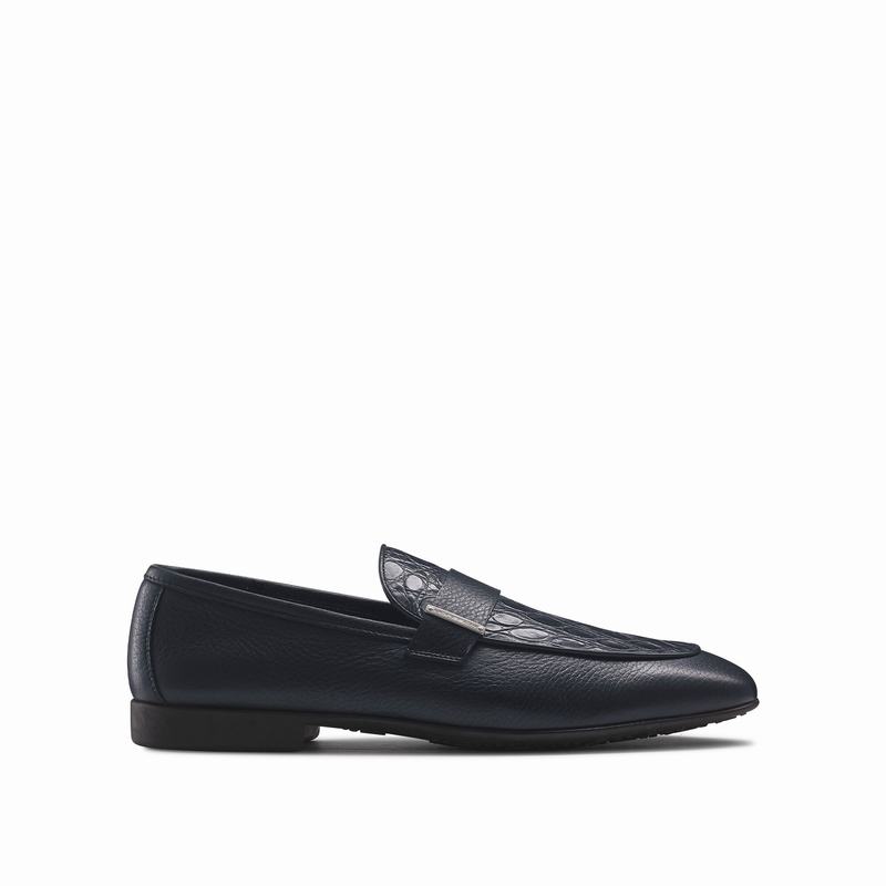 Blue Russell And Bromley Bellagio Men\'s Slip On Shoes | DTZ5525WR