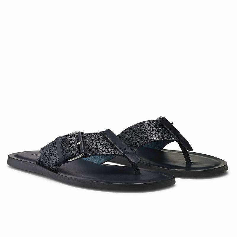 Blue Russell And Bromley Buckle Up Men's Sandals | SIL2837HV