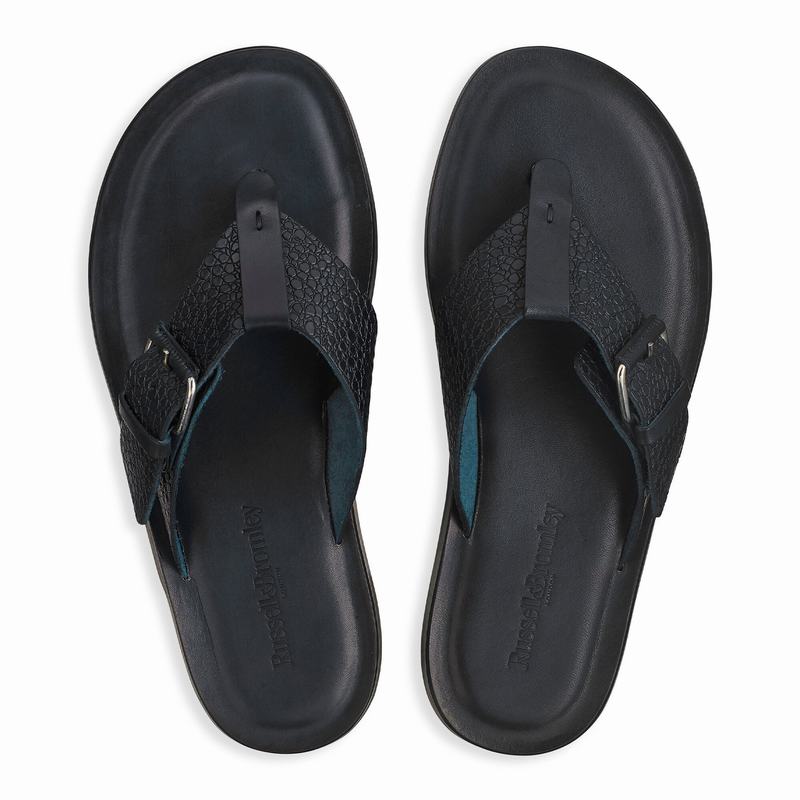 Blue Russell And Bromley Buckle Up Men's Sandals | SIL2837HV