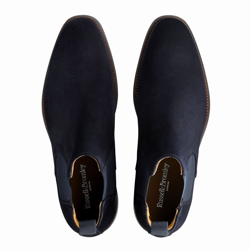 Blue Russell And Bromley Burlington Men's Chelsea Boots | KMZ398FW