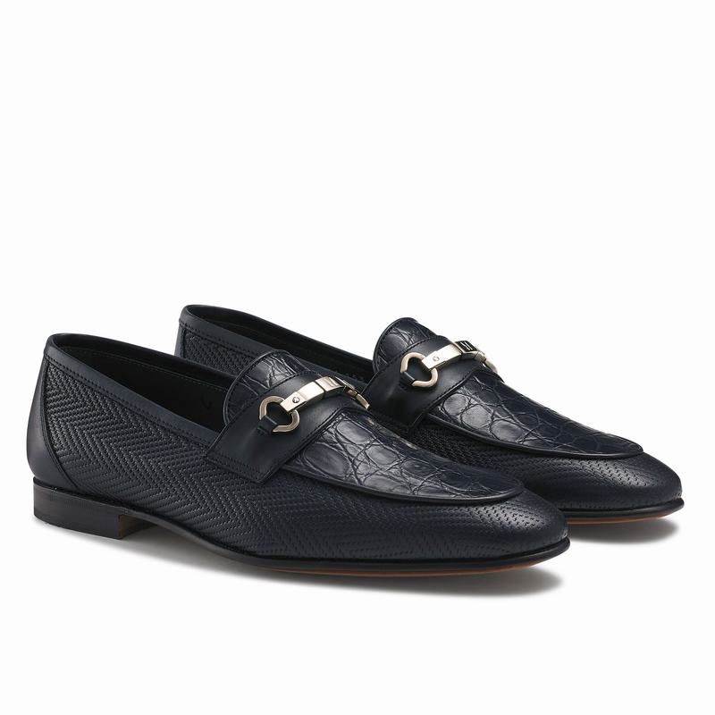 Blue Russell And Bromley Cachet Men's Loafers | KIQ5620FN