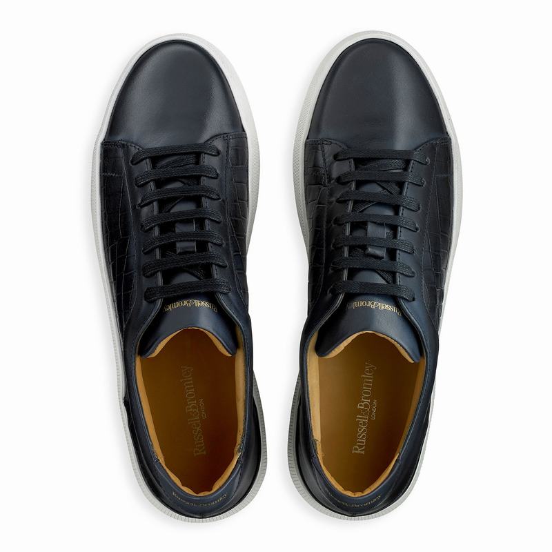 Blue Russell And Bromley Clear Run Men's Low Top Sneakers | ENO8689FV