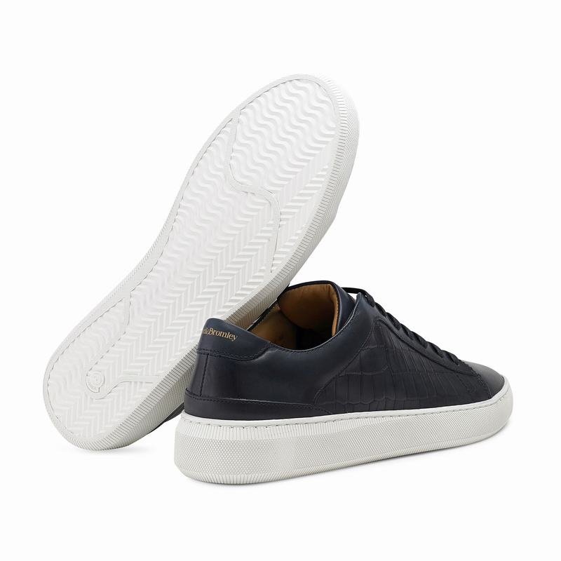 Blue Russell And Bromley Clear Run Men's Low Top Sneakers | ENO8689FV