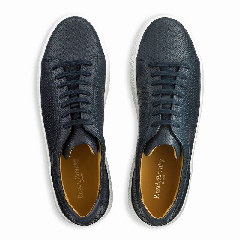 Blue Russell And Bromley Clear Run Men's Low Top Sneakers | KFZ9886MB