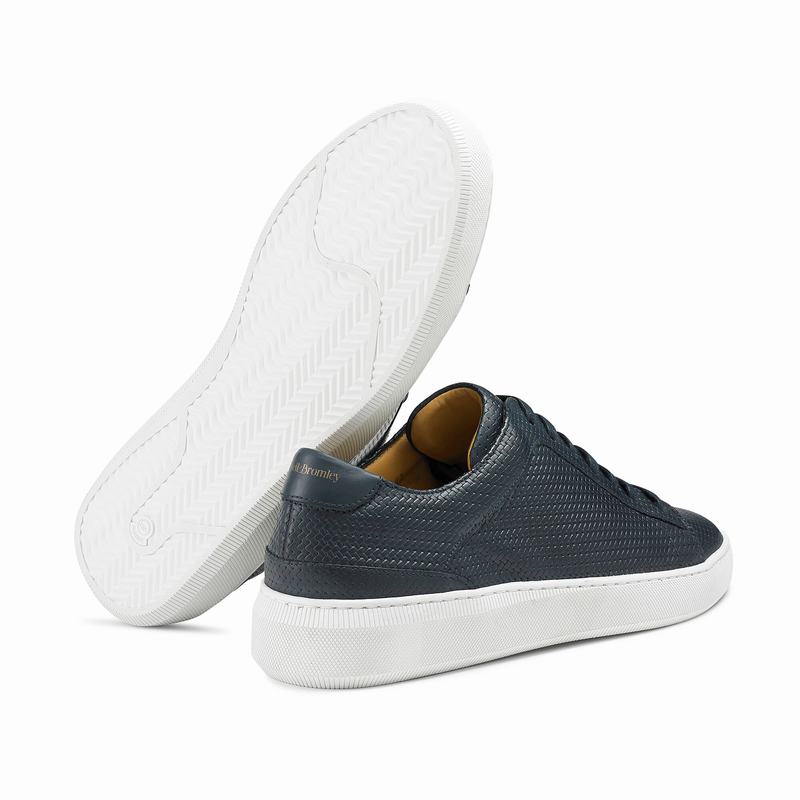 Blue Russell And Bromley Clear Run Men's Low Top Sneakers | KFZ9886MB