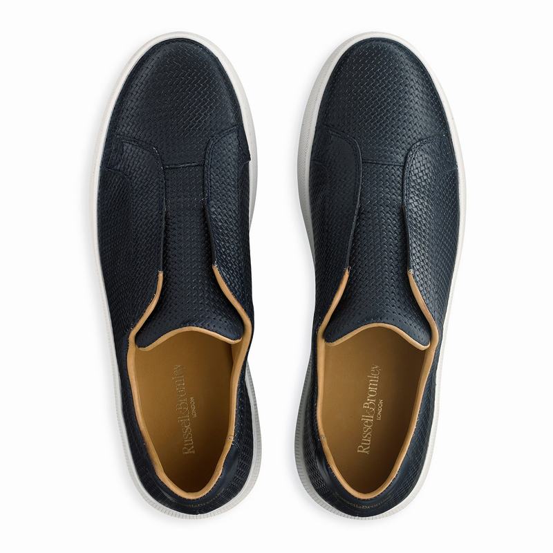Blue Russell And Bromley Clearway M Men's Low Top Sneakers | YIB659PE