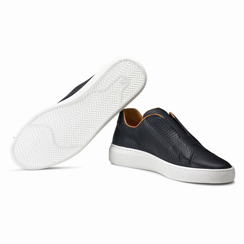 Blue Russell And Bromley Clearway M Men's Low Top Sneakers | YIB659PE