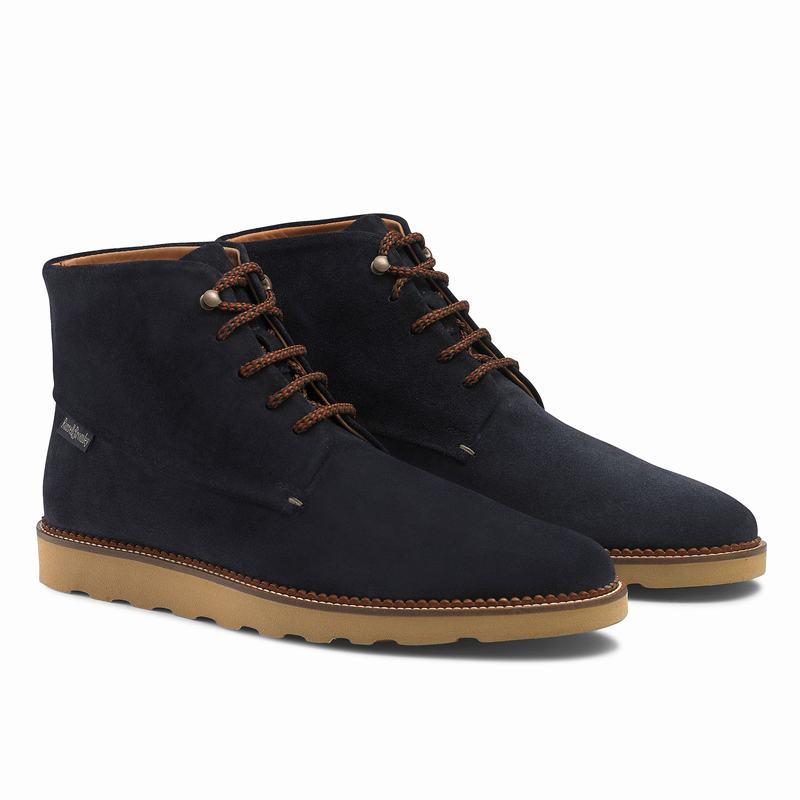 Blue Russell And Bromley Clyde Men's Lace Up Boots | UAS862RY