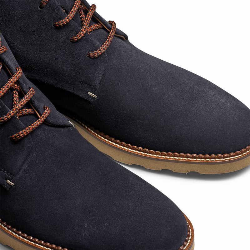 Blue Russell And Bromley Clyde Men's Lace Up Boots | UAS862RY