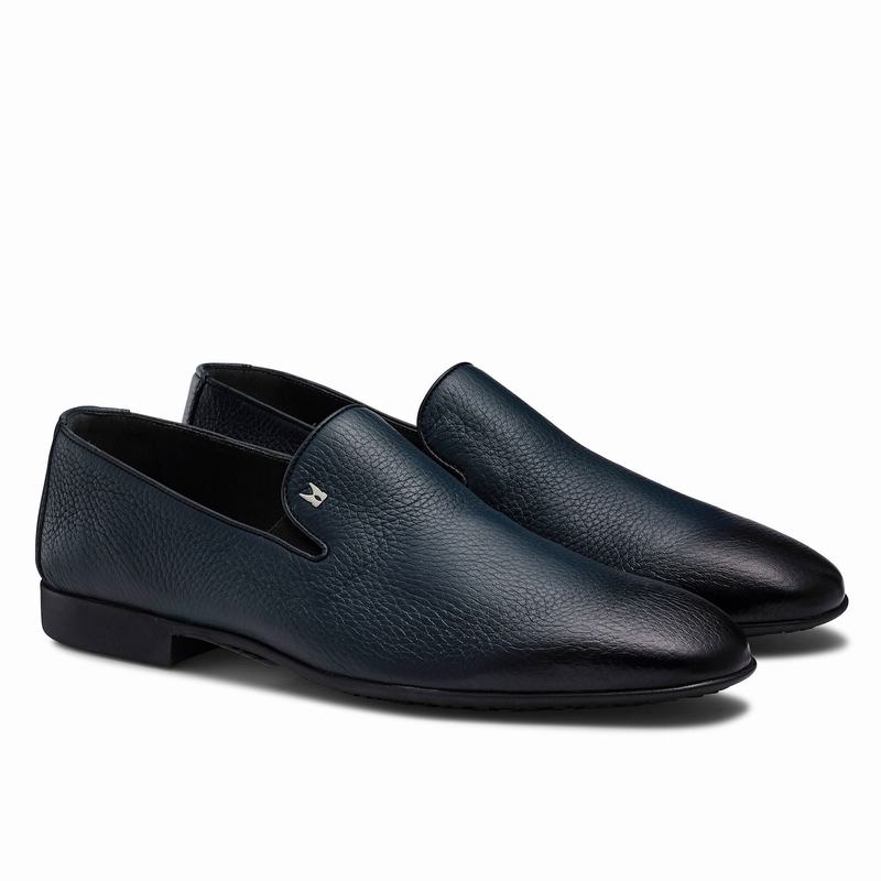 Blue Russell And Bromley Diretto Men's Slip On Shoes | UQJ7792LS