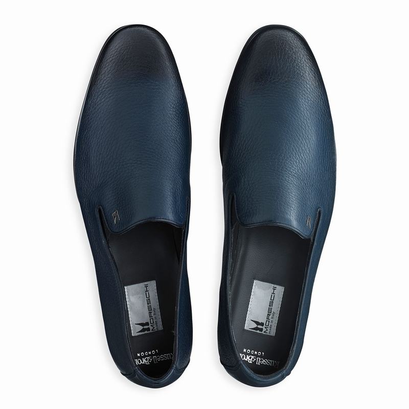Blue Russell And Bromley Diretto Men's Slip On Shoes | UQJ7792LS