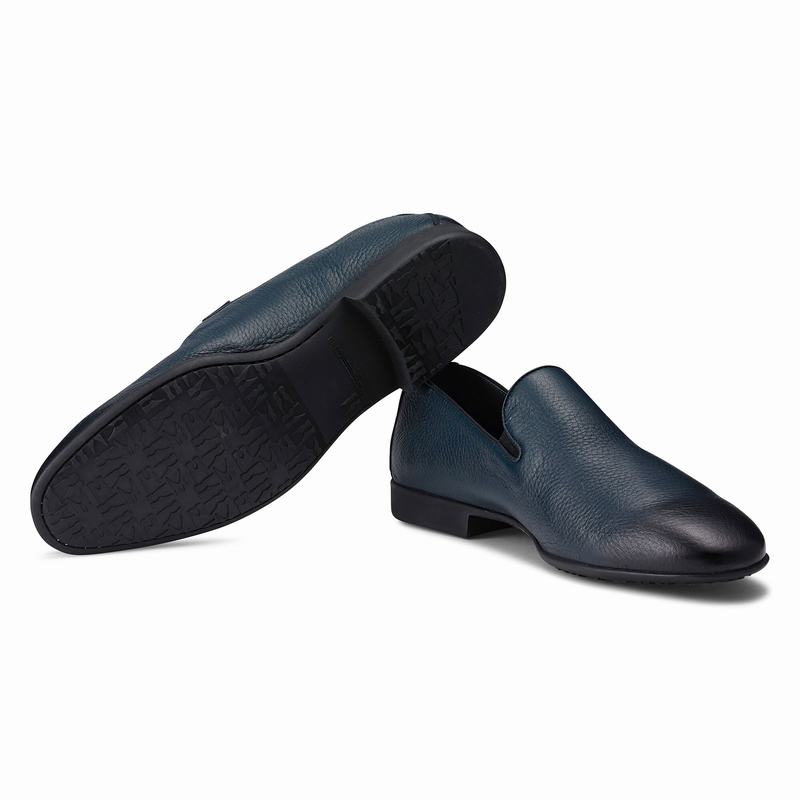 Blue Russell And Bromley Diretto Men's Slip On Shoes | UQJ7792LS