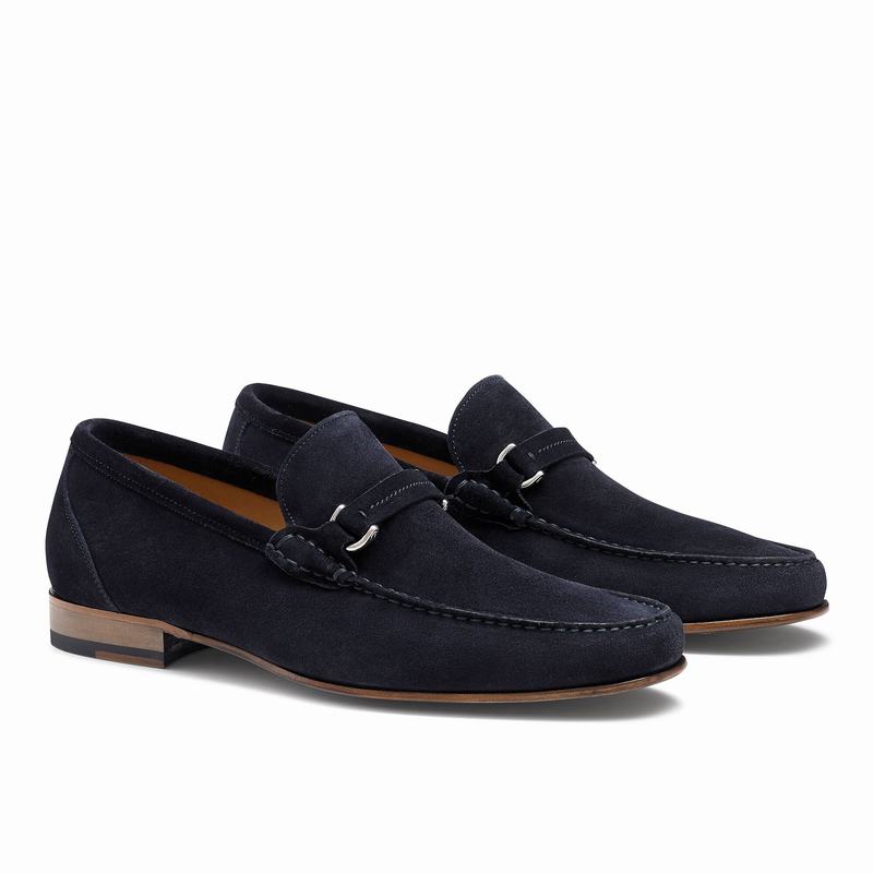 Blue Russell And Bromley Elite Men's Loafers | OMH263LX