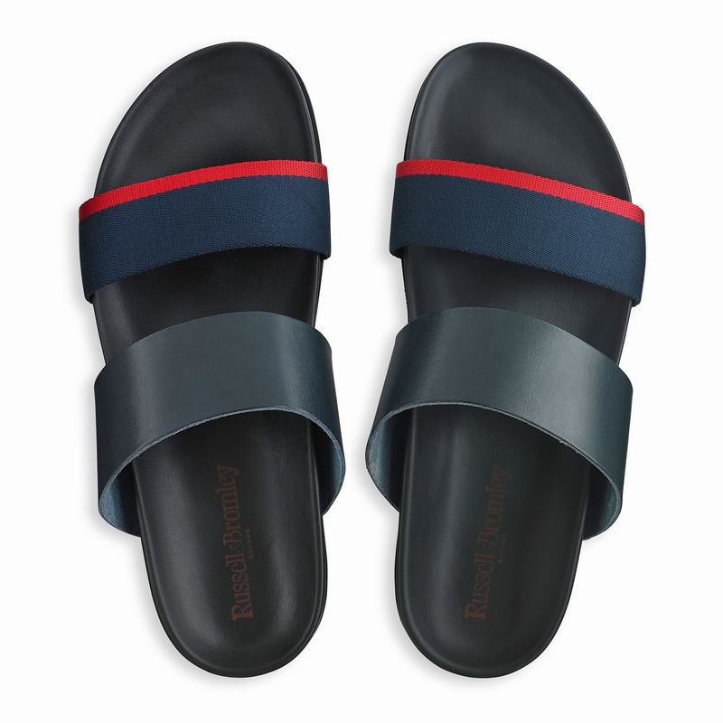 Blue Russell And Bromley Fab Line Men's Sandals | ZGA6280QV