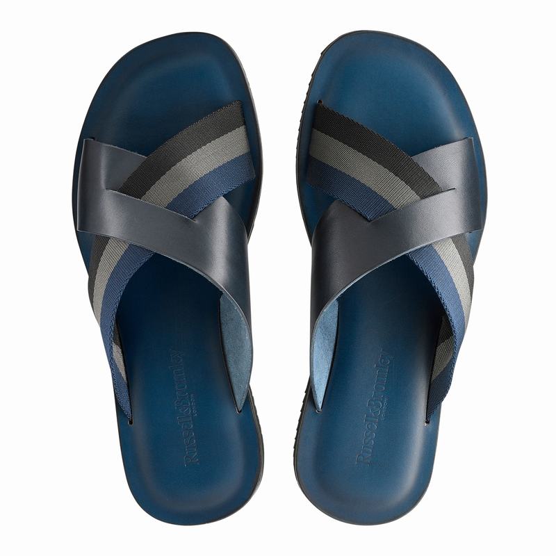 Blue Russell And Bromley Fab Men's Sliders | KBD9388EY