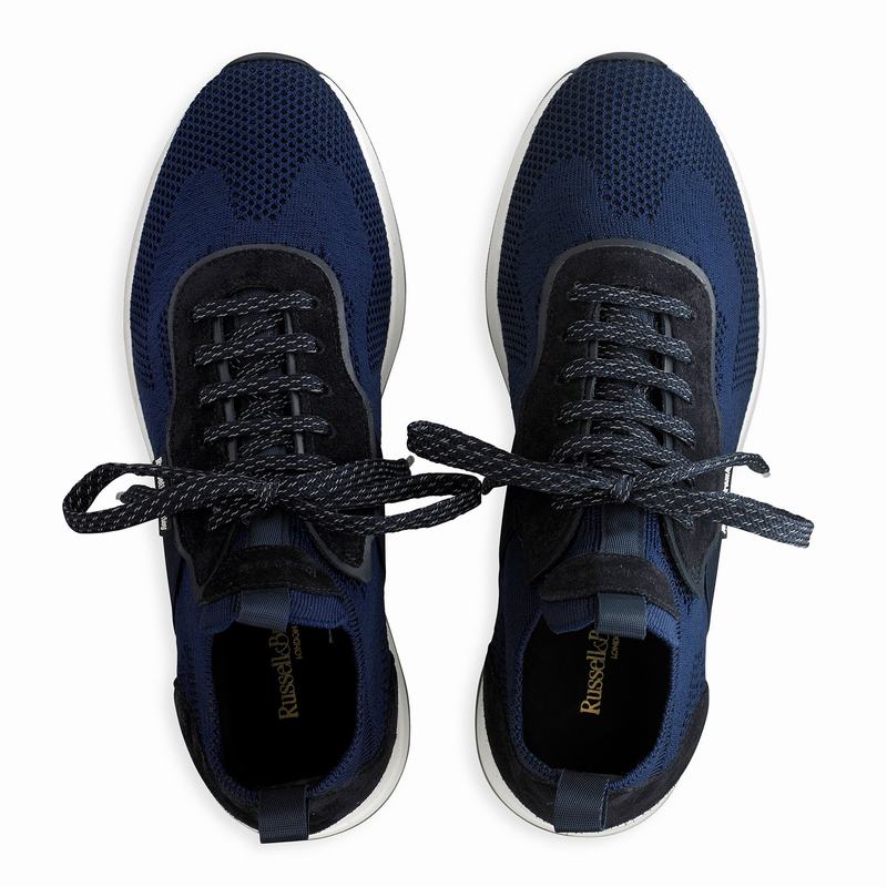 Blue Russell And Bromley Fly Guy Men's Low Top Sneakers | LLN4928PT
