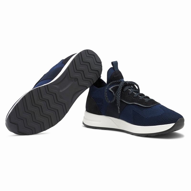 Blue Russell And Bromley Fly Guy Men's Low Top Sneakers | LLN4928PT