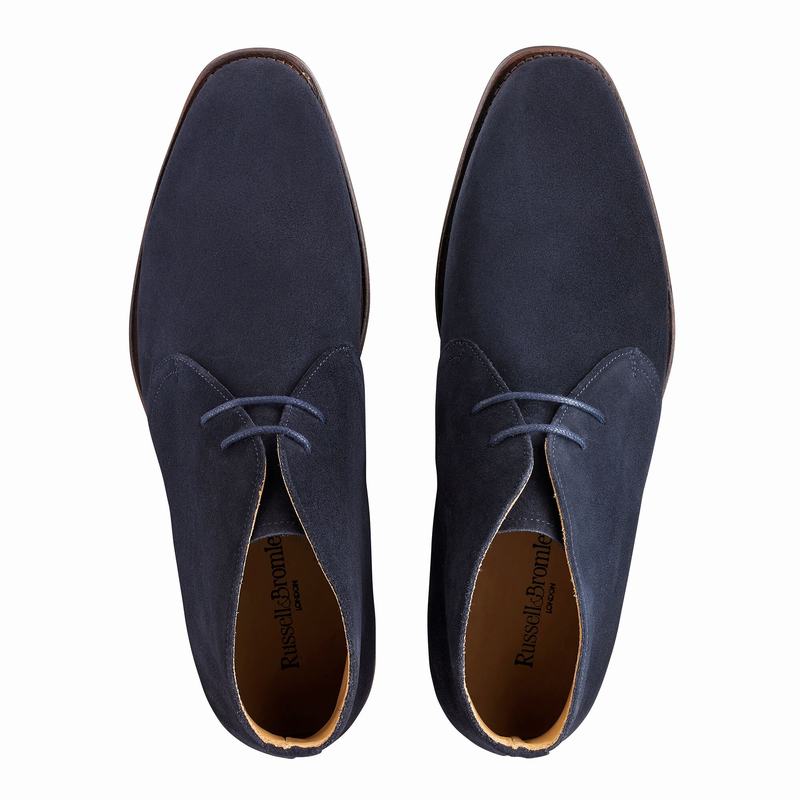 Blue Russell And Bromley Jermyn Men's Desert Boots | GVV531KW