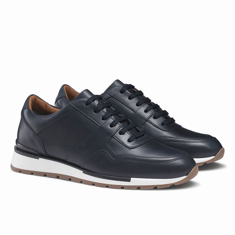 Blue Russell And Bromley Lomond Men's Low Top Sneakers | SHW8179RV