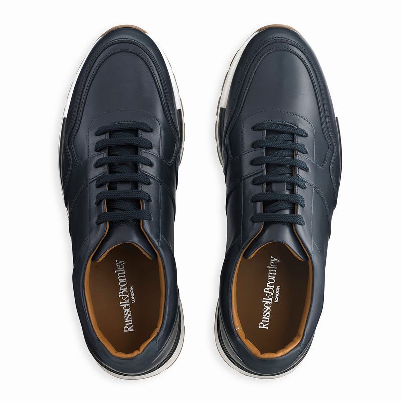 Blue Russell And Bromley Lomond Men's Low Top Sneakers | SHW8179RV