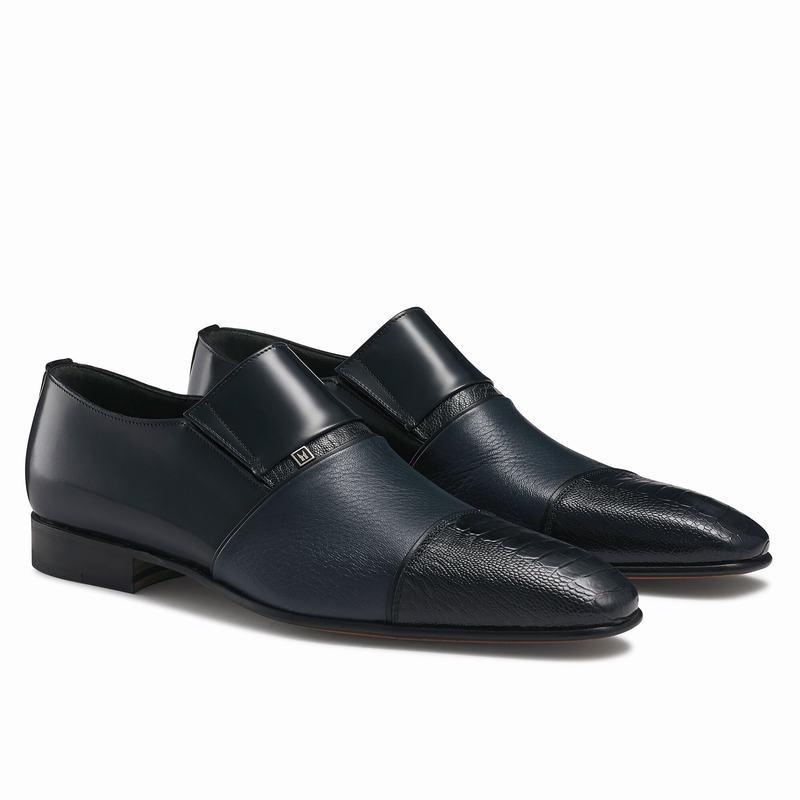 Blue Russell And Bromley Lugano Men's Loafers | IRF2946NV