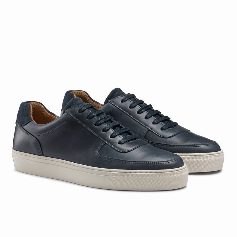 Blue Russell And Bromley Outfield Men's Low Top Sneakers | VEK4354XJ