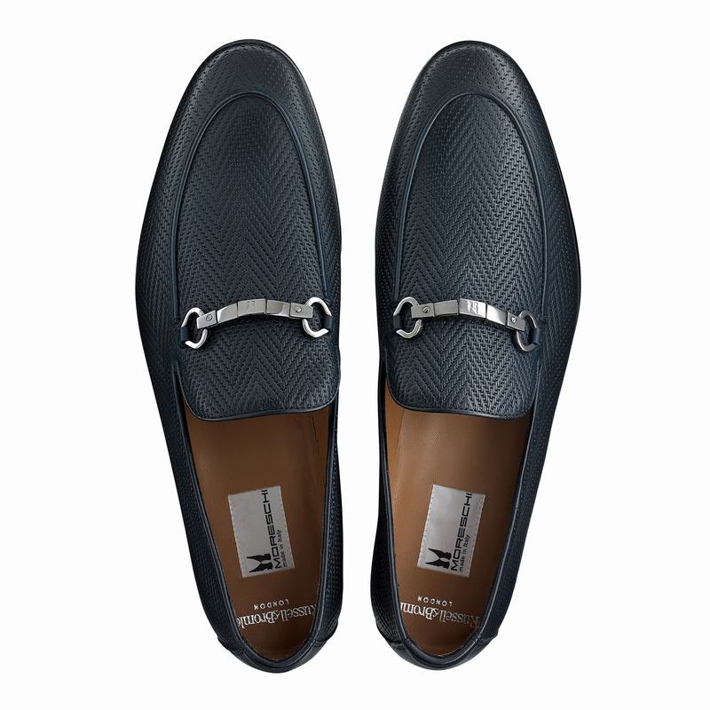 Blue Russell And Bromley Pluto Men's Loafers | QJI8288XQ