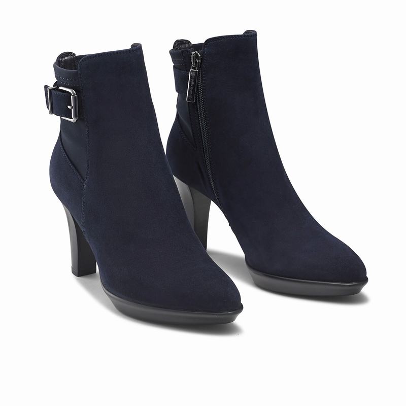 Blue Russell And Bromley Raindrop Women's Ankle Boots | DTB1519RO