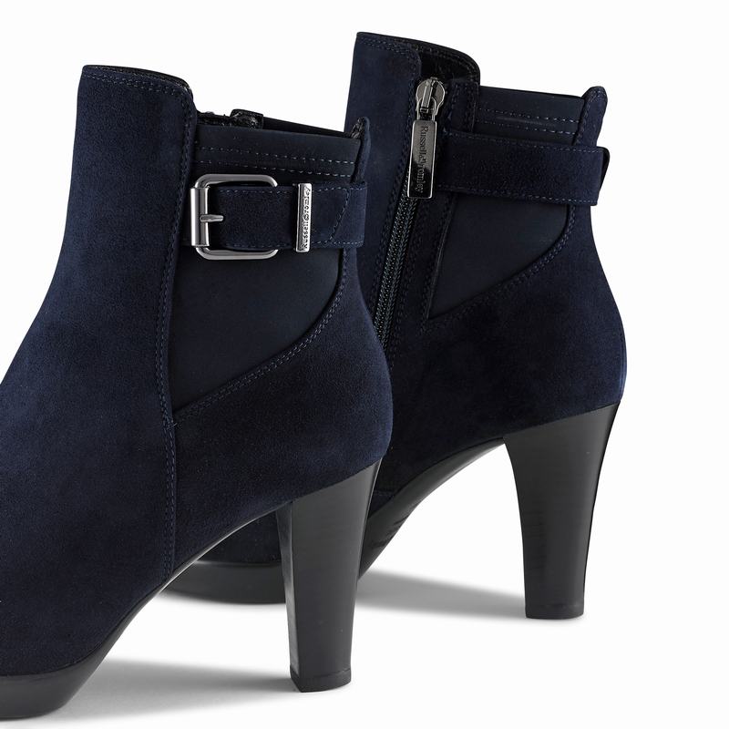 Blue Russell And Bromley Raindrop Women's Ankle Boots | DTB1519RO