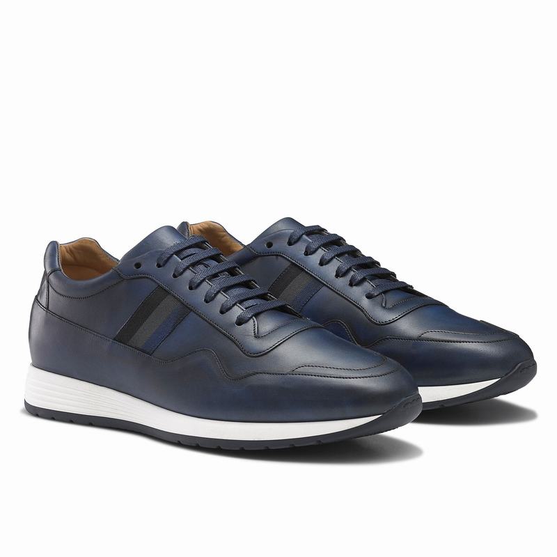 Blue Russell And Bromley Run Time Men's Low Top Sneakers | RVR221TR
