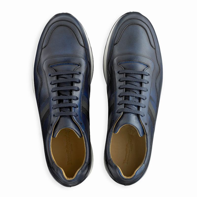 Blue Russell And Bromley Run Time Men's Low Top Sneakers | RVR221TR