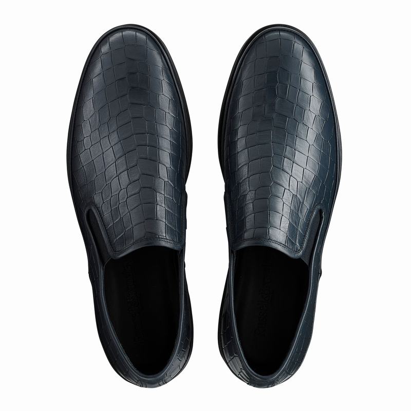 Blue Russell And Bromley Sanmarino Men's Slip On Shoes | QDY4438ZZ