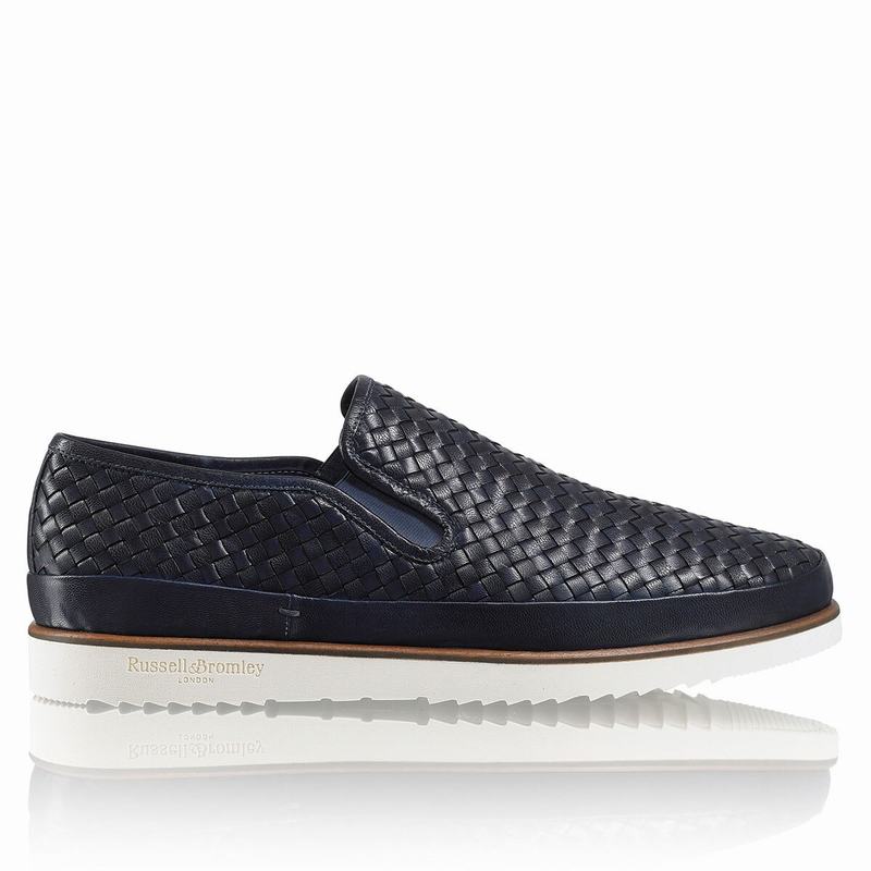 Blue Russell And Bromley Sanmarino Men's Slip On Shoes | YYV622JF